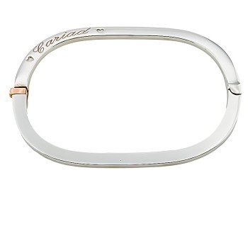Silver & 9ct Gold Clogau Hinged Bangle